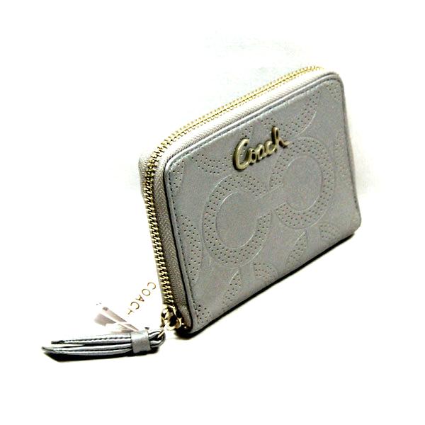 gray coach wallet