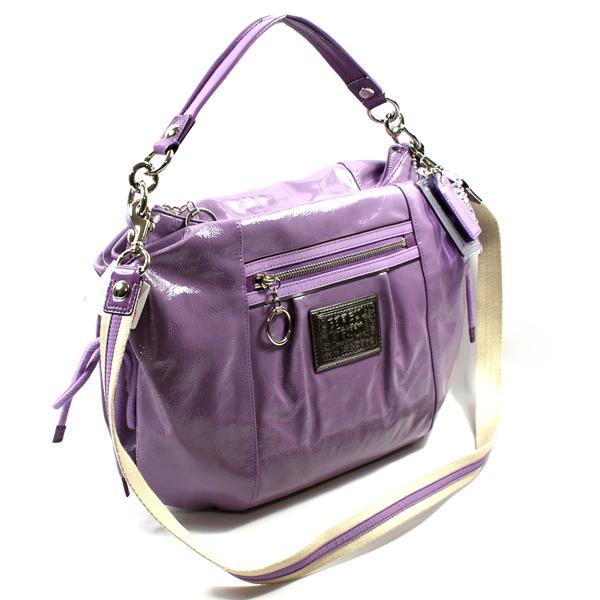 purple patent leather coach purse