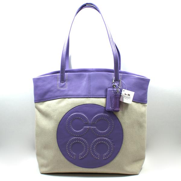 Purple Coach outlets Julia Monogram Handbag