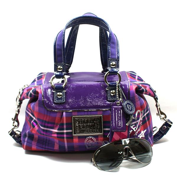 purple poppy coach purse