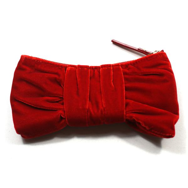 red small clutch bag