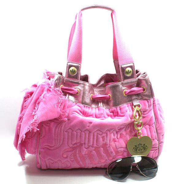 Juicy Couture HotHot Pink Daydreamer Velvet Satchel Bag #YHRU0615