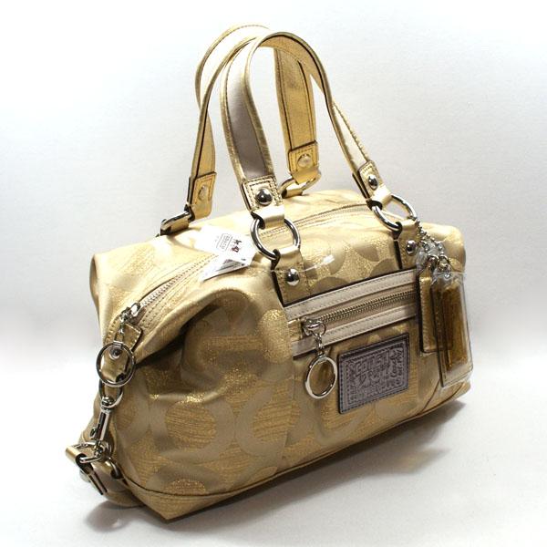 coach gold poppy purse