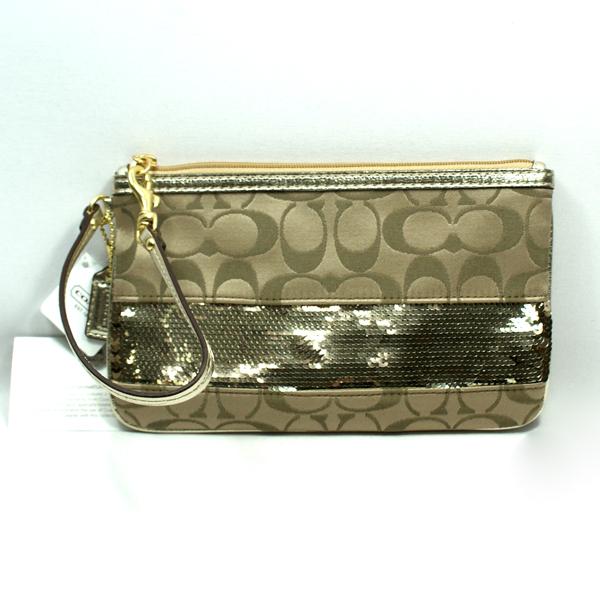 coach sequin wristlet