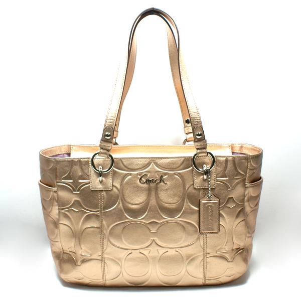 Coach Gallery Signature East West Zip Tote Bag Gold #17727 | Coach ...