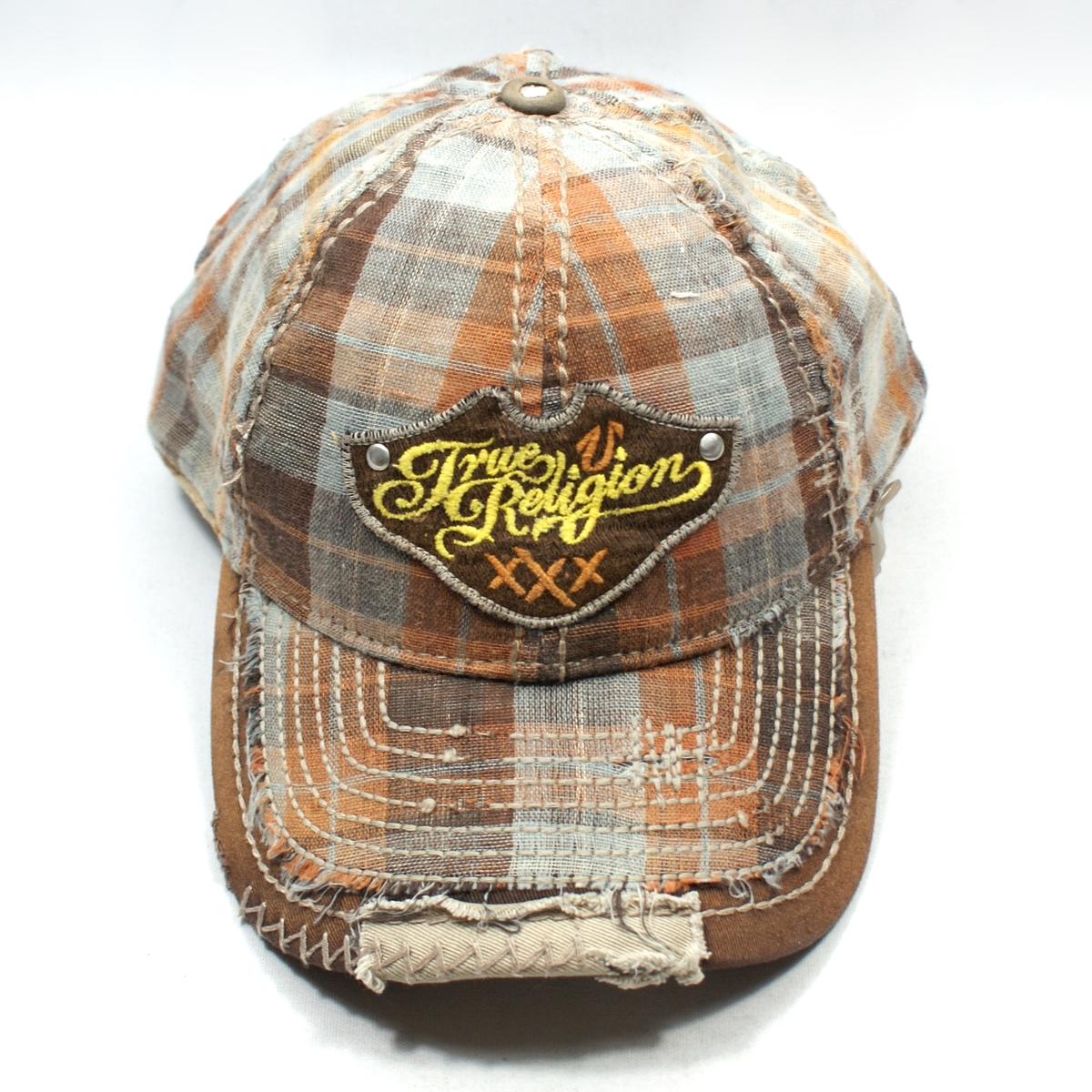 True Religion Men s Plaid Fabric Cap #MLPTR1304 | True Religion MLPTR1304