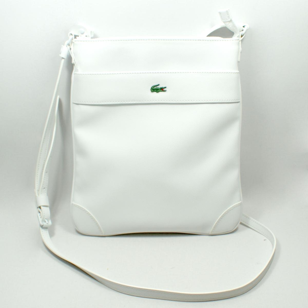 lacoste small flat crossover bag