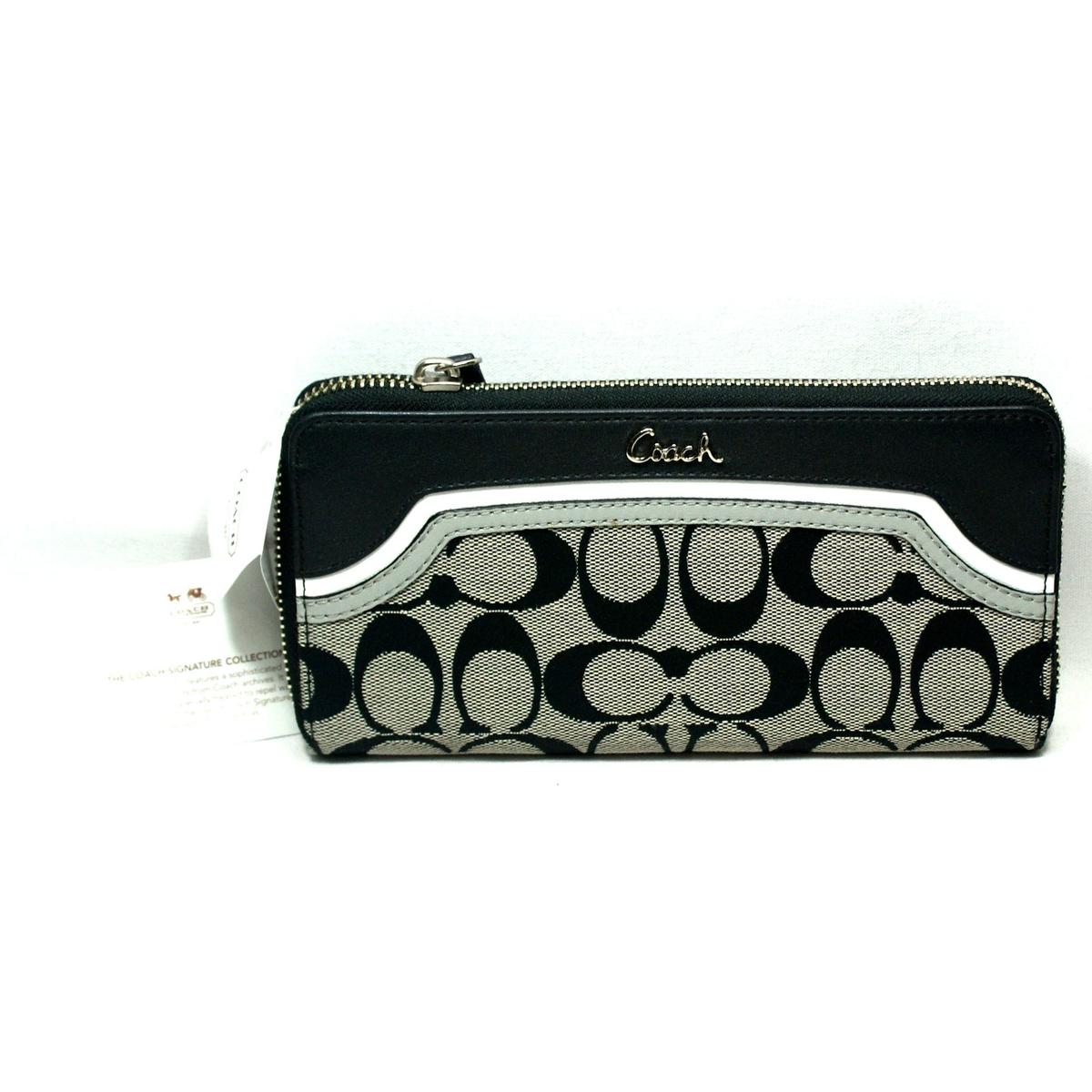 coach clutch wallet black