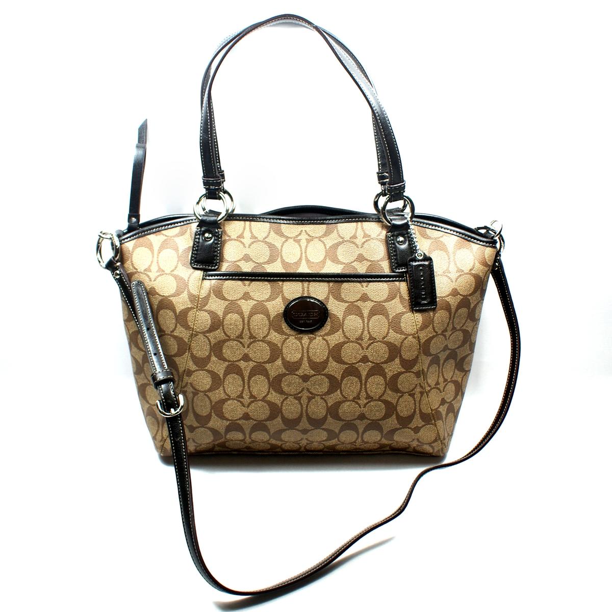 coach peyton signature pocket tote