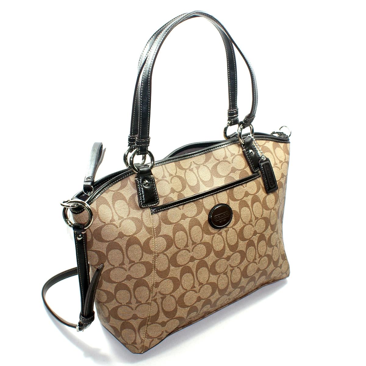 coach peyton signature pocket tote