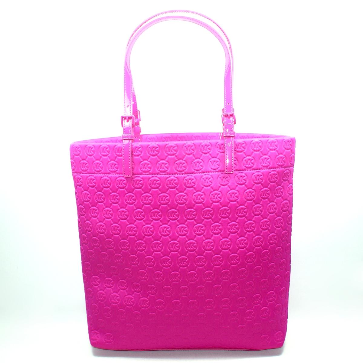 pink neoprene tote bag