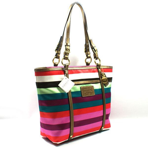 coach multi color tote