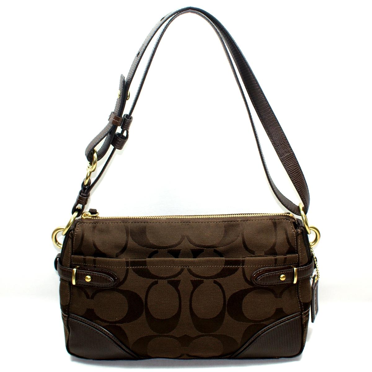 Coach Colette Signature East West Shoulder Bag Brown #23072 | Coach 23072