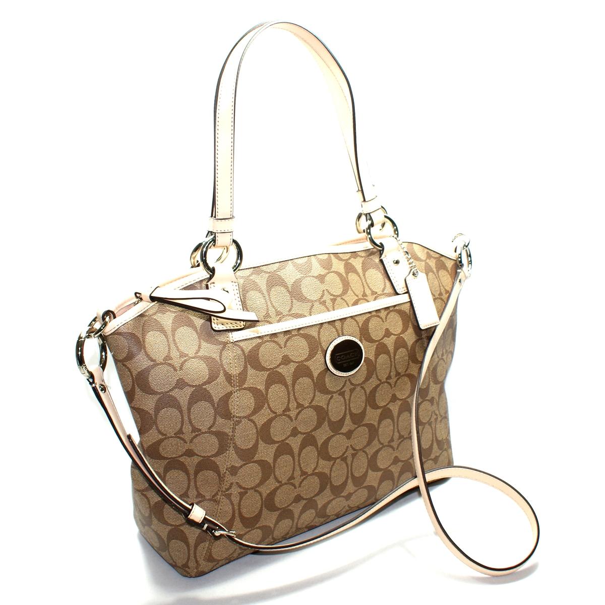 coach peyton signature pocket tote