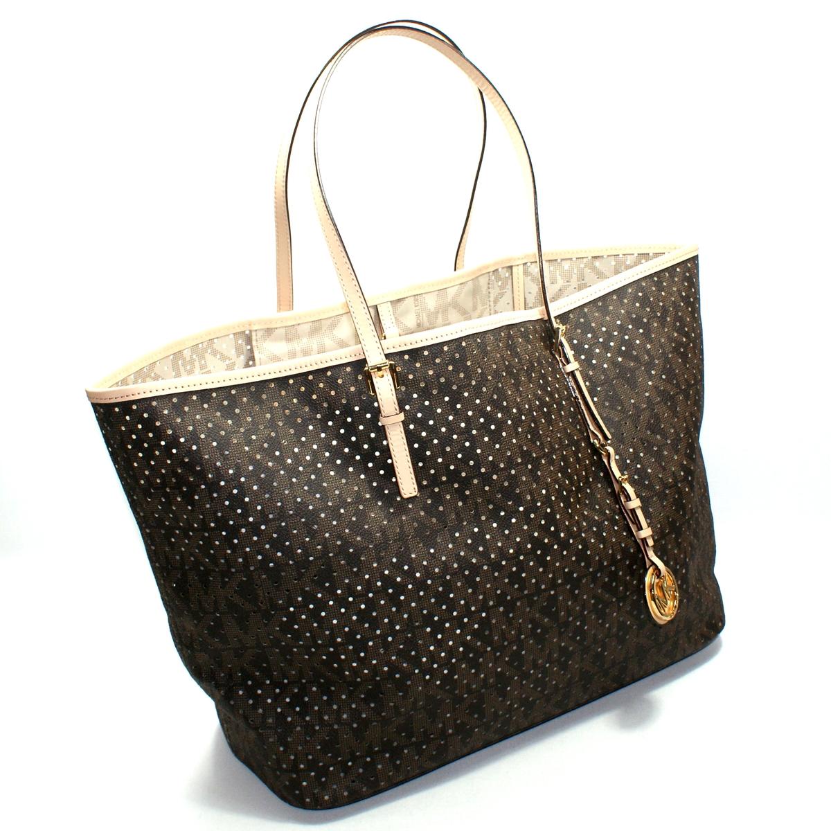 mk jet set tote brown