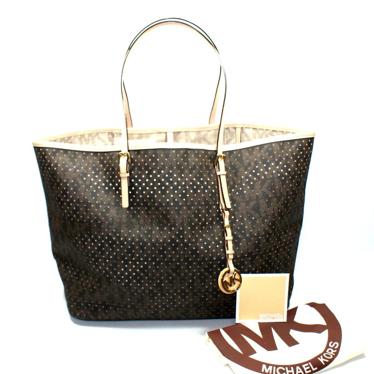 michael kors jet set travel tote brown