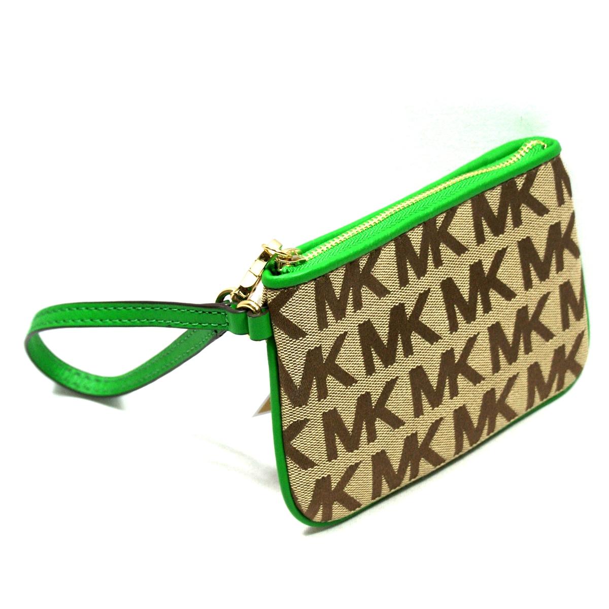 michael kors green wristlet