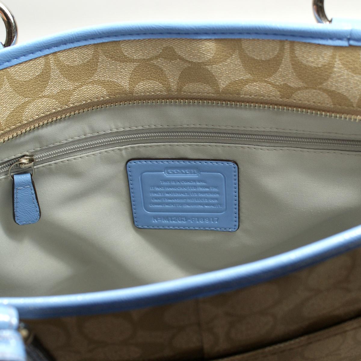 sky blue coach bag