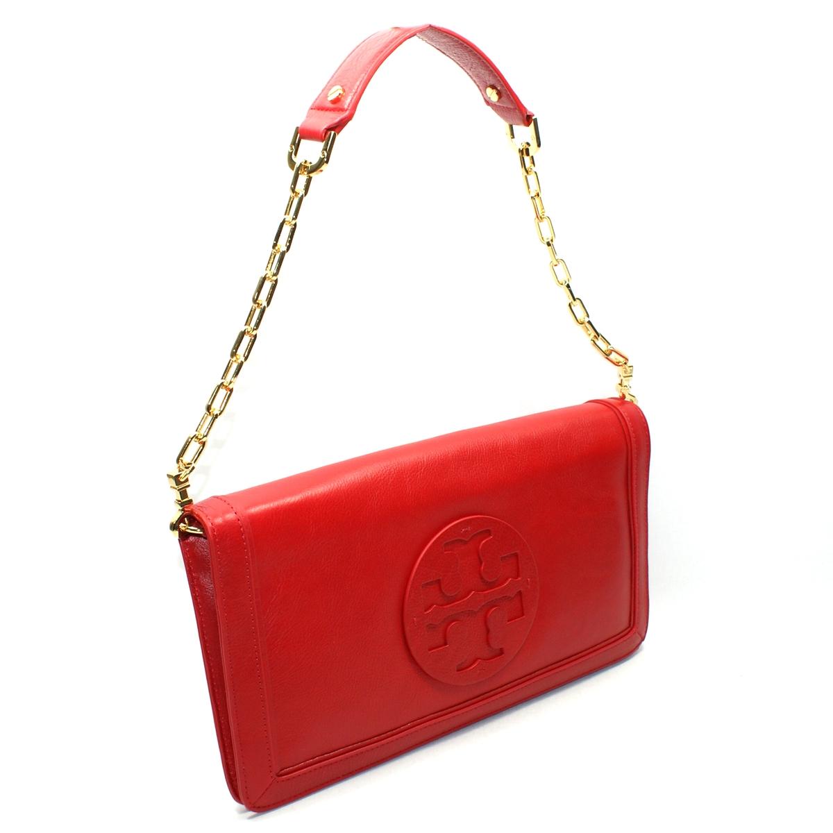 tory burch red clutch