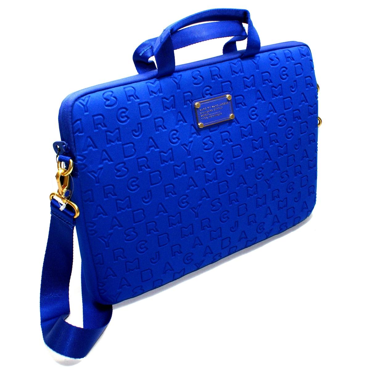 Marc By Marc Jacobs Meteorite Blue Neoprene 15 Inch Laptop Bag