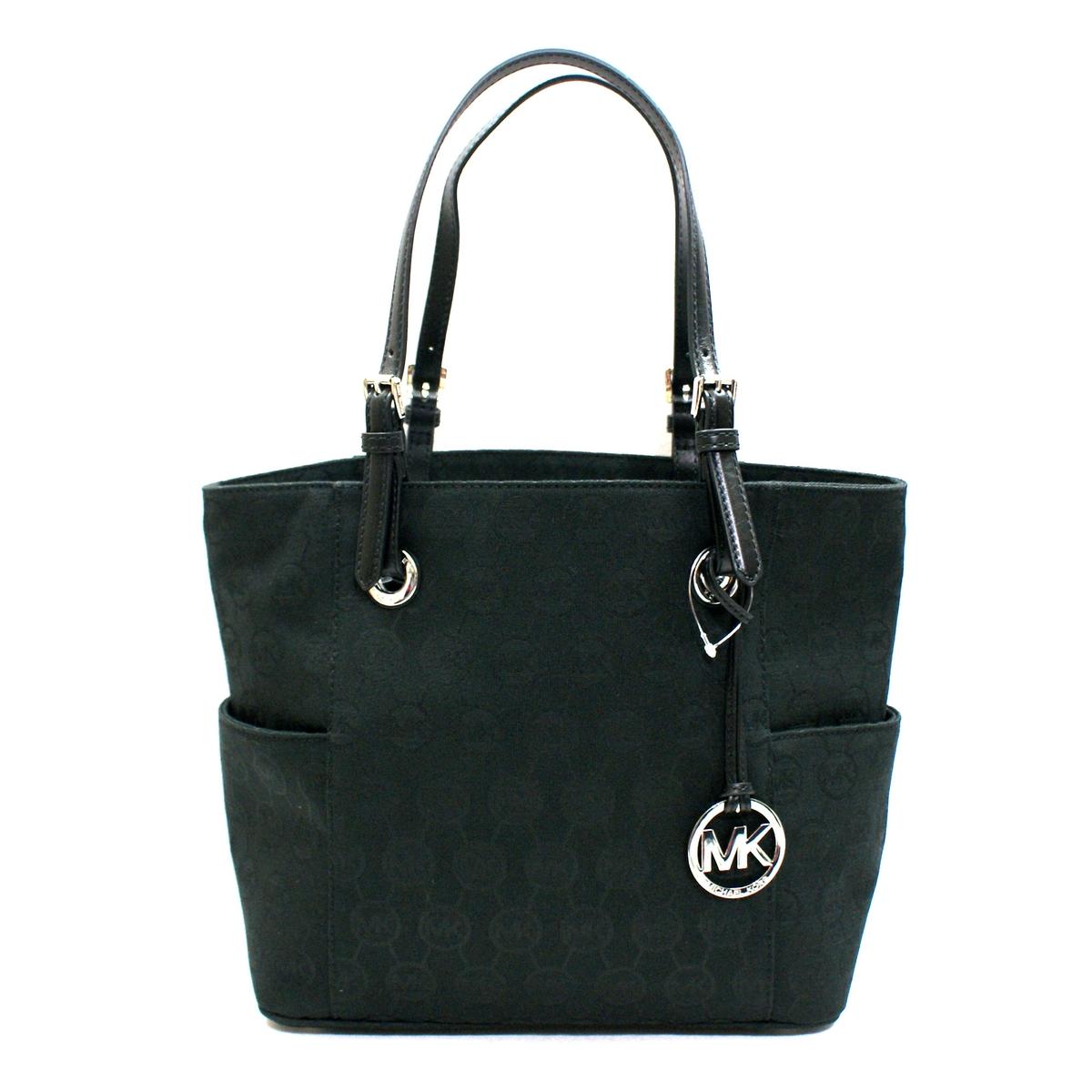 michael kors jet set logo jacquard tote bag