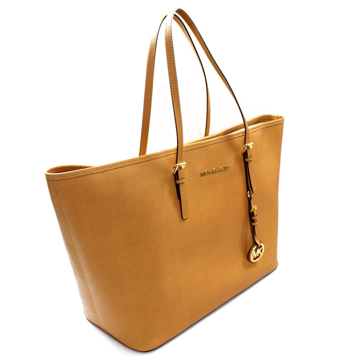 michael kors jet set travel tan medium tote bag