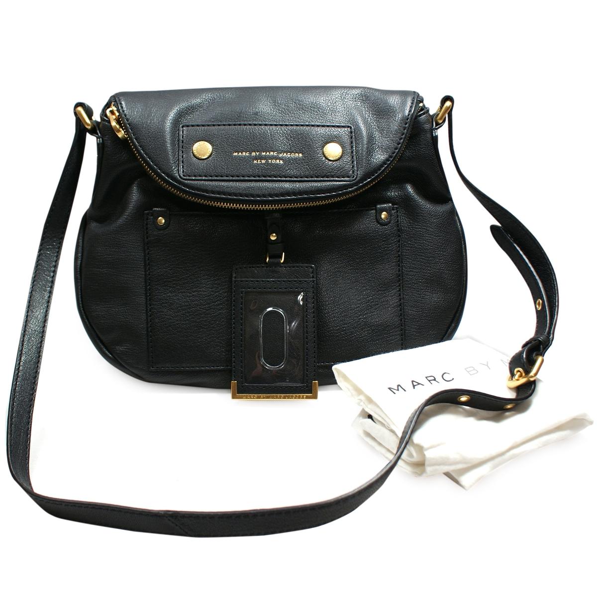 Home Marc By Marc Jacobs Black Leather Swing Cross Body Bag