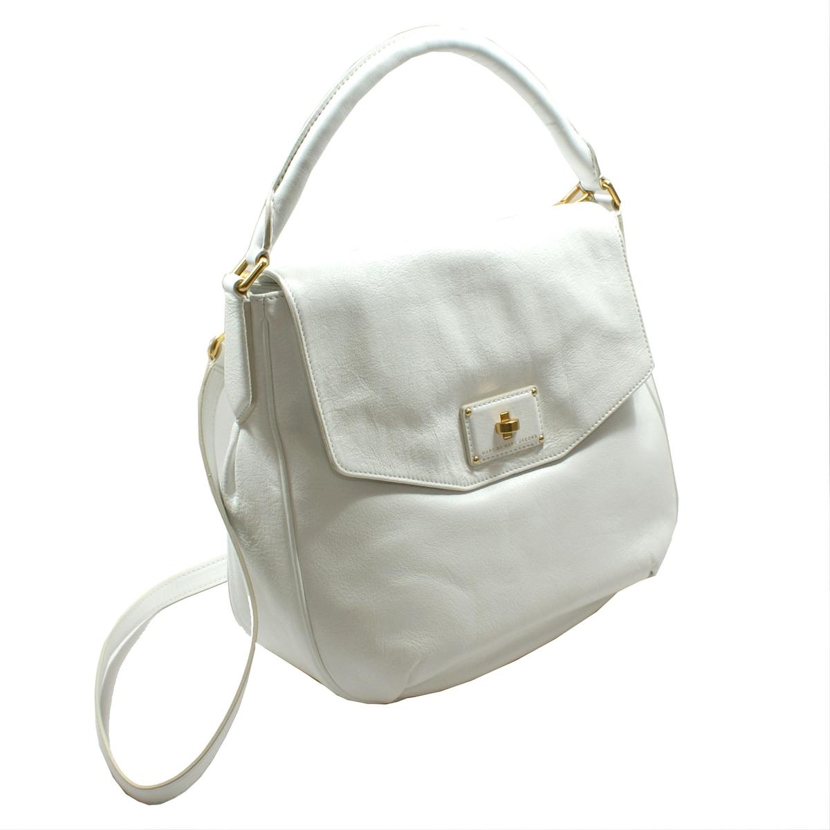 Marc By Marc Jacobs Star White Leather Hobo/ Crossbody Bag #M0002651 | Marc By Marc Jacobs M0002651