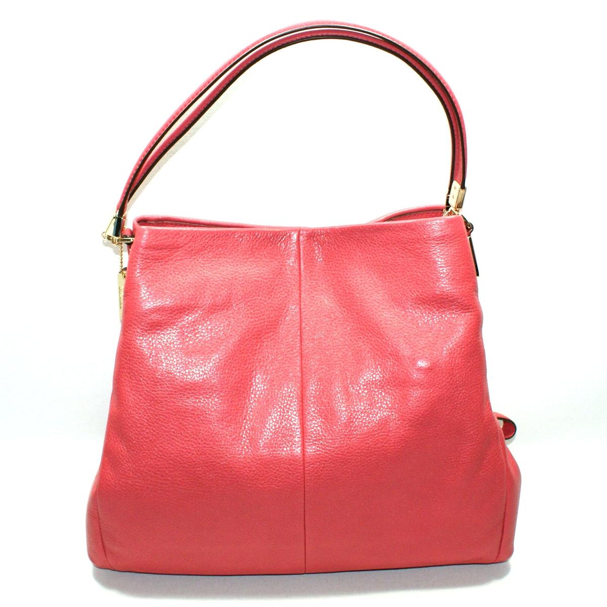 Coach Madison Leather Small Phoebe Shoulder Bag Loganberry #26224 | Coach 26224