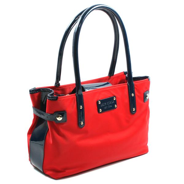 small red shoulder bag