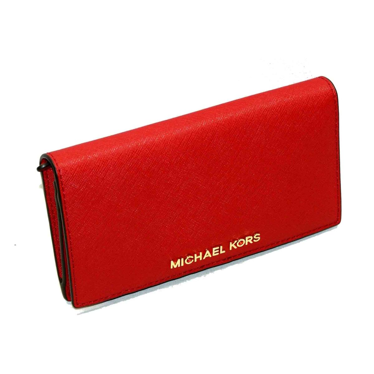 Leather Slim Wallet/ Clutch Red 