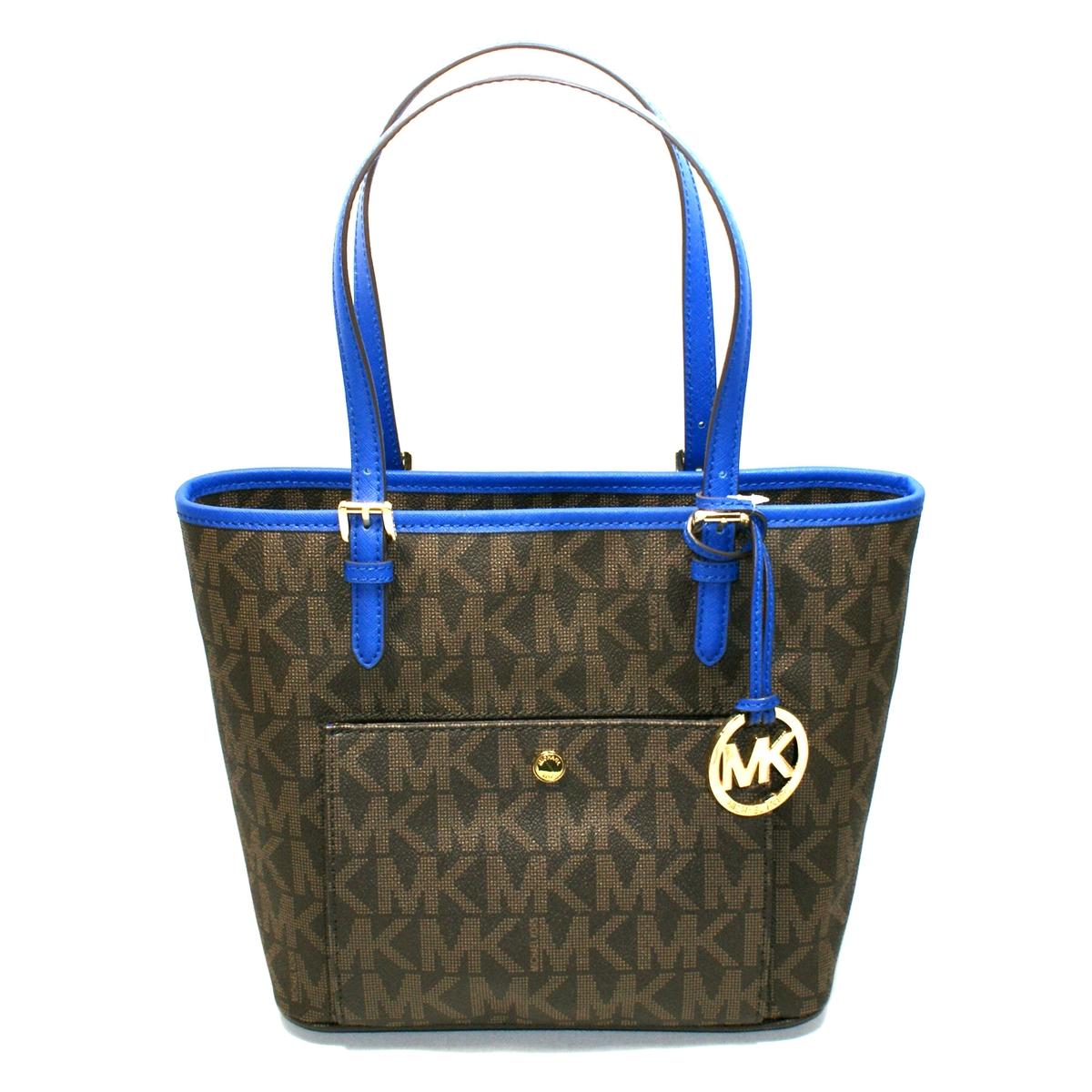 michael kors electric blue tote