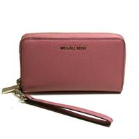 Michael KorsLarge Flat Leather Clutch/ Wristlet/ Wallet Rose