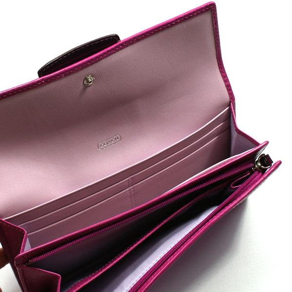 coach metallic lilac wallet